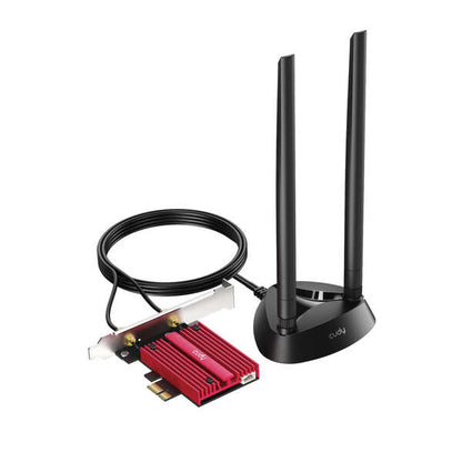 Cudy WE4000 Adaptador de Red PCI-e AX5400 WiFi 6  Tri-Banda - Bluetooth 5.2 - 2 Antenas Externas 1 pieza(s)