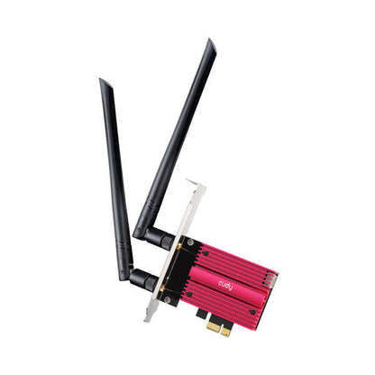 Cudy WE3000S Adaptador de Red PCI-e AX5400 WiFi 6E Tri-Banda - Bluetooth 5.2 - 2 Antenas Externas 1 pieza(s)