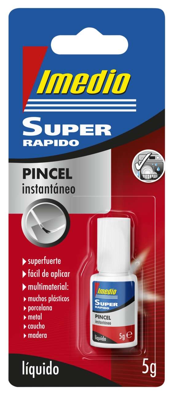 Imedio - IMEDIO PEGAMENTO SUPER RÁPIDO LÍQUIDO ADHESIVO INSTANTÁNEO PINCEL 3 X 1GR EN BLÍSTER