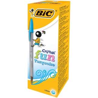 BIC - BOLIGRAFO CRISTAL FUN BIC COLOR TURQUESA PUNTA 1.66MM