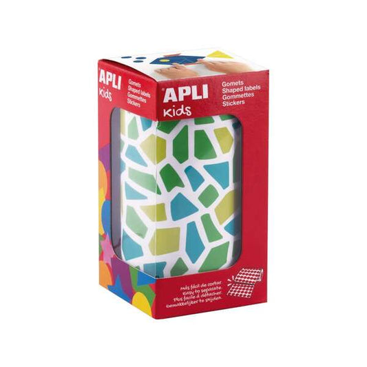 APLI - APLI GOMETS MOSAICOS REMOVIBLES 2460U 30 HOJAS TONOS AZULES SURTIDOS