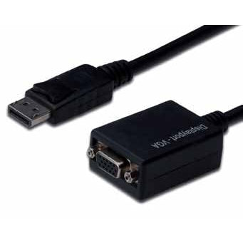 ASSMANN Electronic - AK-340410-001-S adaptador de cable de vídeo 0 15 m DisplayPort VGA (D-Sub) Negro