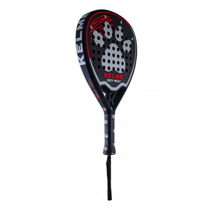 Kelme Grey Wolf Pala de Padel - Forma Hibrida Lagrima - Marco y Cara 100% Carbono - Nucleo Eva Extra Hard 1 pieza(s)