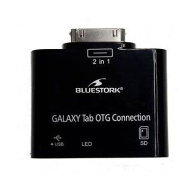 Bluestork - BS-GAL-RDR/SD cable gender changer Samsung 30-pin USB 2.0/SD Card Negro