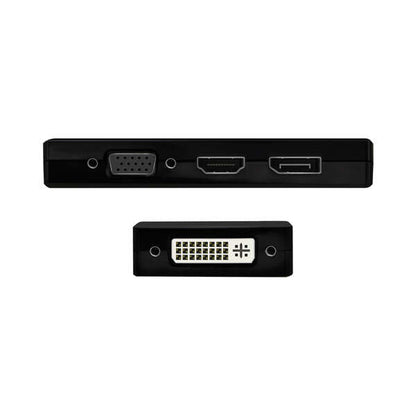 AISENS - Conversor USB-C A DP/DVI/HDMI/VGA  USB-C/M-DP/H-DVI/H-HDMI/H-Vga/H  Negro  15cm