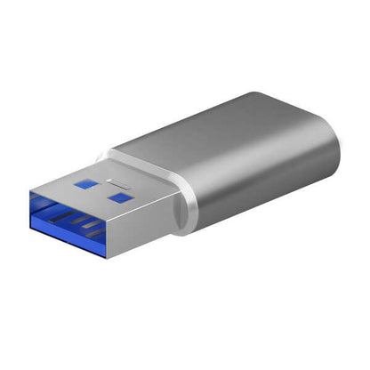 AISENS - Mini Adaptador USB 3.2 Gen2 / USB 2.0 3A  Tipo USB-C/H-A/M  Gris