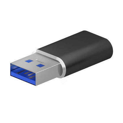 AISENS - Mini Adaptador USB 3.2 Gen2 / USB 2.0 3A  Tipo USB-C/H-A/M  Negro