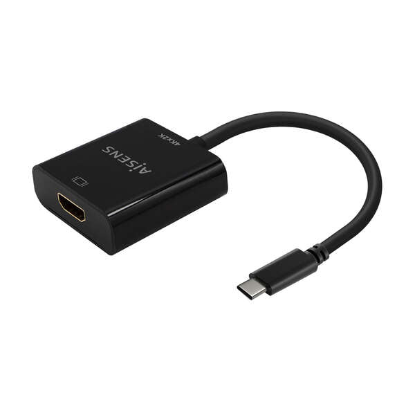 AISENS - Conversor USB-C A HDMI 4K@30Hz  USB-C/M-HDMI/H  Negro  15cm