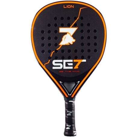 Set Lion Pala de Padel - Forma Lagrima - Marco 100% Carbono - Cara 100% Carbono 3K - Nucleo Goma Black Eva Compressed 1 pieza(s)