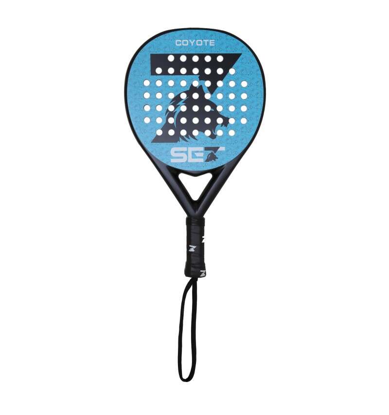 Set Coyote Pala de Padel - Forma Redonda - Marco y Cara 100% Fibra de Vidrio - Nucleo Goma Black Eva XtraSoft 1 pieza(s)