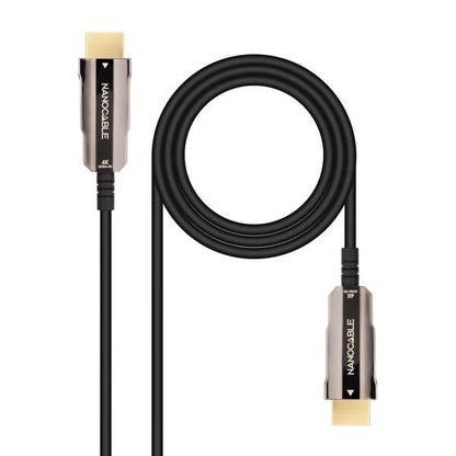 Nanocable - Cable HDMI V2.0 AOC 4K@60Hz 18Gbps A/M-A/M  Negro  10 m