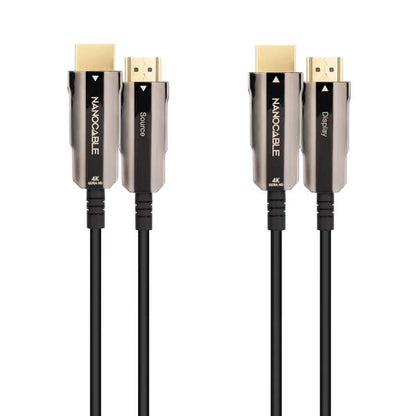 Nanocable - Cable HDMI V2.0 AOC 4K@60Hz 18Gbps A/M-A/M  Negro  10 m