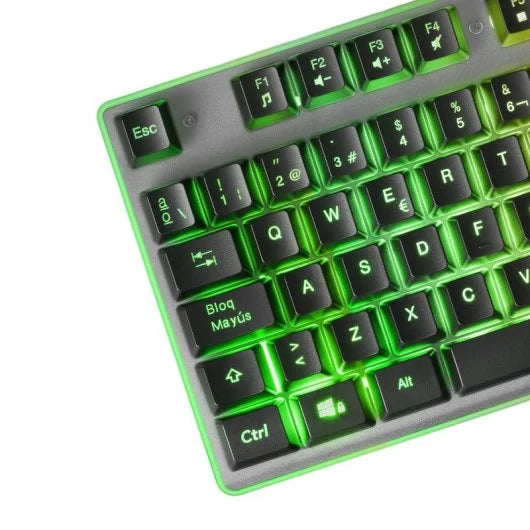 Mars Gaming MK220 Teclado Gaming USB - Tecnologia H-MECH de Pulsacion Hibrida - Iluminacion FRGB - Fabricado en Aluminio -  Antighosting - Cable de 1.50m 1 pieza(s)