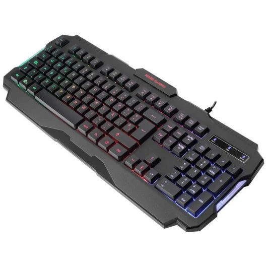 Mars Gaming - MCPRGB2ES Combo Gaming Teclado Ratón Alfombrilla XXL y Cascos Idioma Español