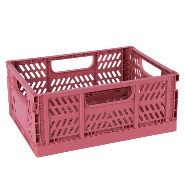 Apli Up North Pack de 2 Cajas de Plastico Plegables y Apilables - Tamaño 290x210x120mm - Ideal para Herramientas, Juguetes, Colada etc... - Color Rosa 1 pieza(s)