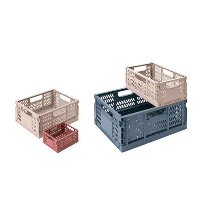 Apli Up North Expositor de 26 Cajas de Plastico Plegables y Apilables - 2x 43x29x16cm, 8x 29x21x21cm y 16x 14x10x6cm - Ideal para Herramientas, Juguetes, Colada etc - Colores Surtidos 1 pieza(s)