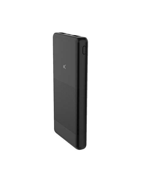 Ksix - Powerbank Ultra Slim 10.000 mAh  Ultra fina  Polímero de litio  22.5 W  Power Delivery  Cable USB-C a USB-C  Negro