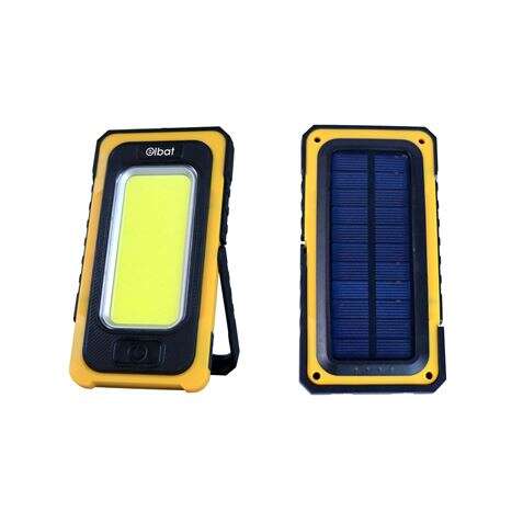 Elbat Linterna LED Solar Recargable - Gancho e Iman - Cob 10W 800LM - Color Negro 1 pieza(s)