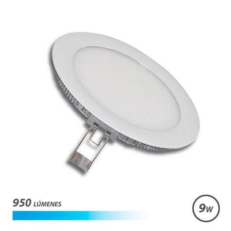 Elbat Downlight Empotrar Ultraplano LED 9W 950LM - Luz Fria - Diseño de Bajo Perfil - Facil Instalacion - Color Blanco 1 pieza(s)