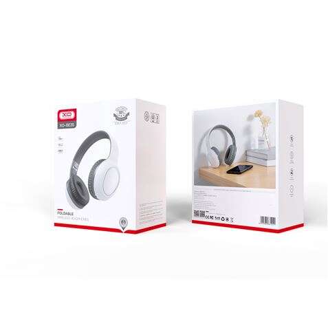 XO BE35 Auriculares Bluetooth 5.0 - Diadema Ajustable - Almohadillas Acolchadas - Autonomia hasta 15h - Color Blanco/Gris 1 pieza(s)