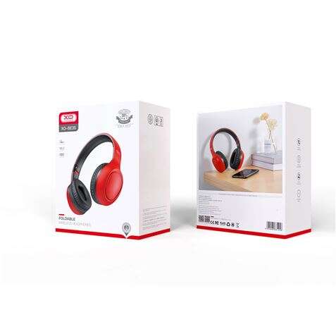 XO B35 Auriculares Inalambricos Bluetooth 5.0 - Diadema Ajustable - Almohadillas Acolchadas - Autonomia hasta 15h - Incluye Funda de Silicona - Color Rojo 1 pieza(s)