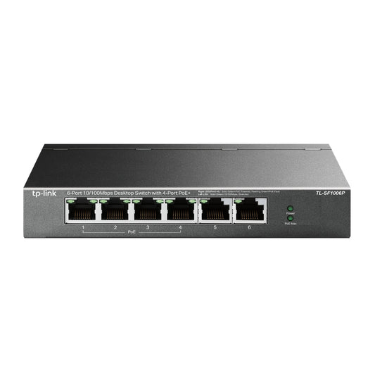 TP-Link - TL-SF1006P switch No administrado Fast Ethernet (10/100) Energía sobre Ethernet (PoE) Negro