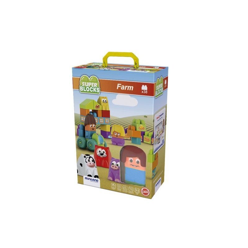 Miniland Educational - MILN SUPER BLOCKS FARM 32339