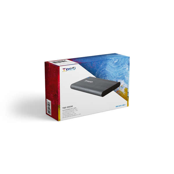 TooQ - Caja Externa para Discos de 2 5 HDD/SSD  Gris