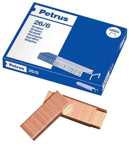 Petrus - PET C.1000 GRAPAS 26/6 COBREADA 55710