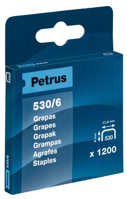 Petrus - CAJA 1200U. GRAPAS PETRUS 530/6 COBREADAS