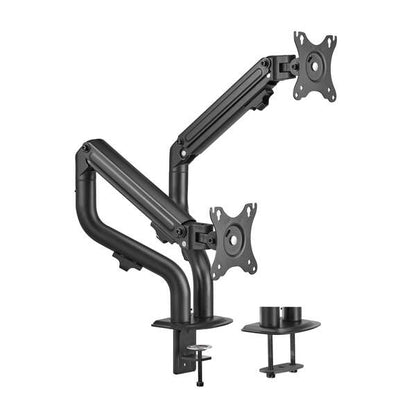 AISENS - Soporte de Mesa ECO Contrapeso Giratorio e Inclinable para Monitor/TV 8Kg (3 Pivotes  2 Brazos) de 17-32  Negro