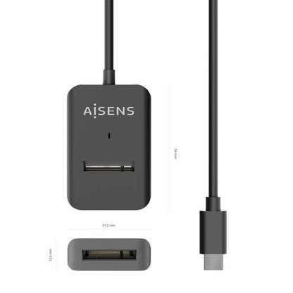 AISENS - USB-C Dock M.2 (NGFF) ASUC-M2D011-BK SATA/NVMe A USB3.1 Gen2  Negra