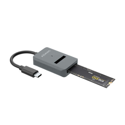 AISENS - USB-C Dock M.2 (NGFF) ASUC-M2D012-GR SATA/NVMe A USB3.1 Gen2  Gris