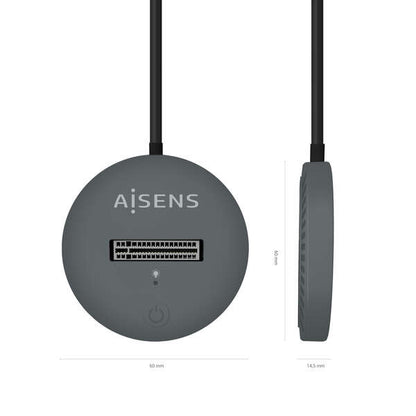 AISENS - USB-C Dock M.2 (NGFF) ASUC-M2D014-GR SATA/NVMe A USB3.1 Gen2  Gris