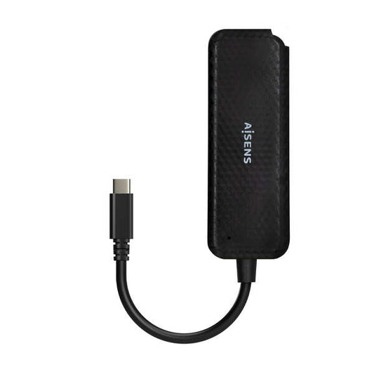 AISENS - Hub USB 3.1 USB-C  USB-C/M-4x Tipo A/H  Negro  15cm