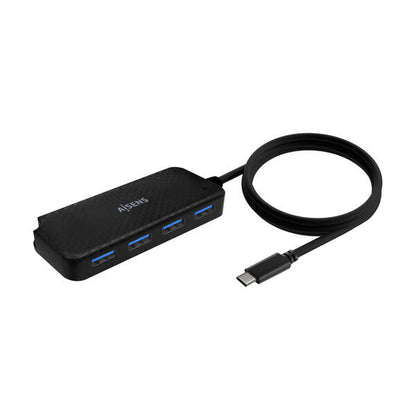 AISENS - Hub USB 3.1 USB-C  USB-C/M-4x Tipo A/H  Negro  60cm