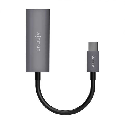 Aisens Conversor USB3.1 GEN1 USB-C a Ethernet Gigabit 10/100/1000 Mbps - 15cm - Color Gris 1 pieza(s)