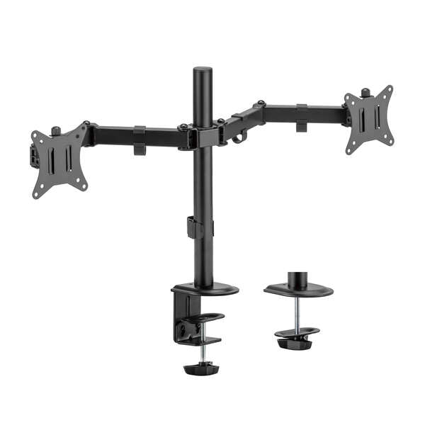 AISENS - Soporte de Mesa ECO Giratorio e Inclinable para Monitor/TV 9Kg (3 Pivotes  2 Brazos) de 17-32  Negro