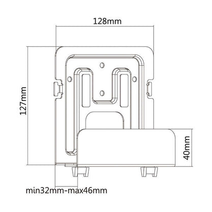 Aisens Soporte Universal de Pared para Mini PC - Router - Color Negro 1 pieza(s)