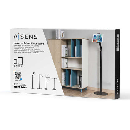 Aisens Soporte de Suelo Universal Ajustable (2 Pivotes) para Tablet - Color Negro 1 pieza(s)