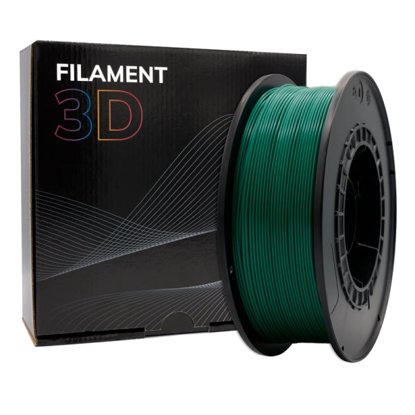 Filamento 3D PLA - Diametro 1.75mm - Bobina 1kg - Color Verde Oscuro Tintasmurcia.com