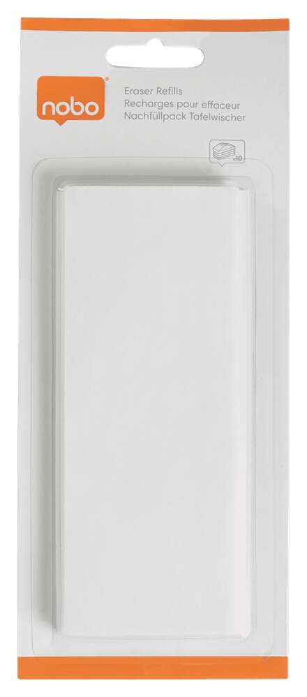 Nobo Pack de 10 Recambios para Borrador Magnetico Nobo 1901433 de Pizarra Blanca 1 pieza(s)