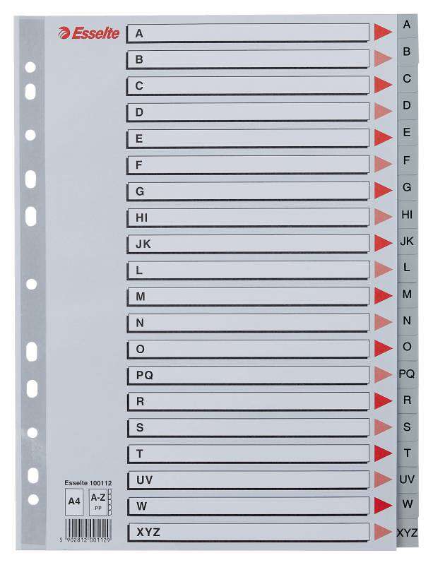 Esselte - Polypropylene Indices