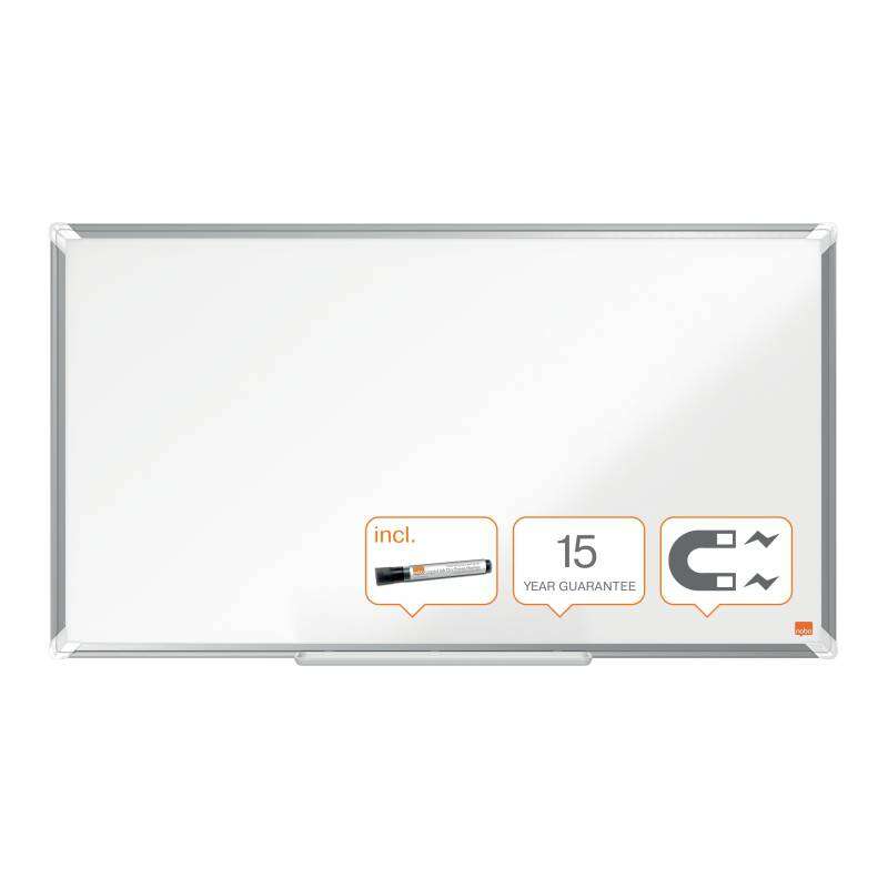 Nobo Premium Plus Pizarra Magnetica de Acero Lacado Panoramica 890x500mm - Montaje en Esquina - Blanco 1 pieza(s)