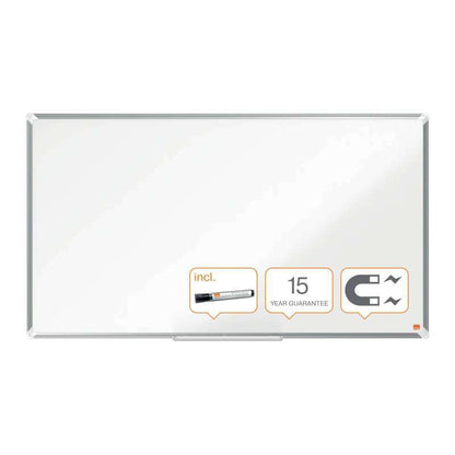 Nobo Premium Plus Pizarra Magnetica de Acero Lacado Panoramica 1220x690mm - Montaje en Esquina - Blanco 1 pieza(s)