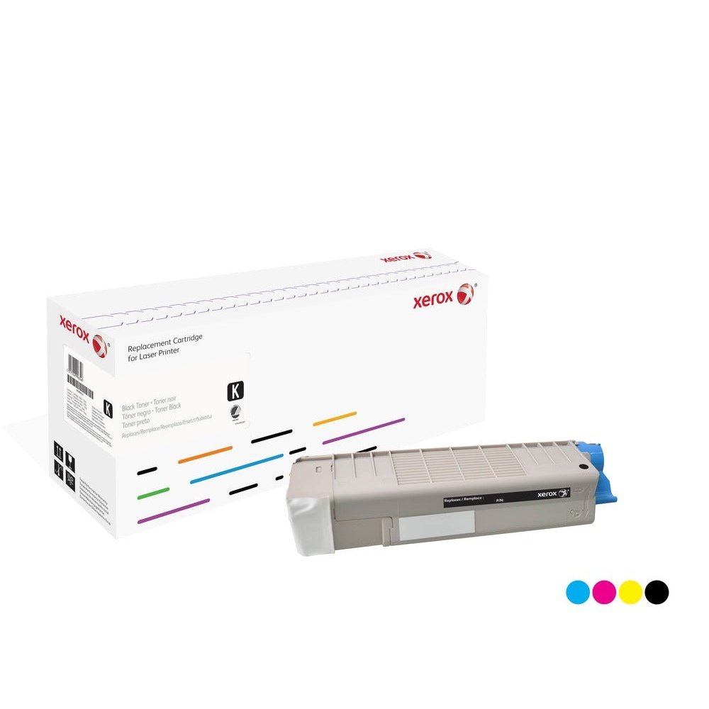 Xerox - Cartucho de tóner negro. Equivalente a Oki 43865708. Compatible con Oki OKI C5650  OKI C5750