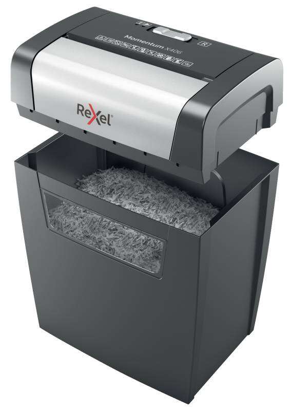 Rexel - Momentum X406 triturador de papel Corte en partículas Azul  Gris