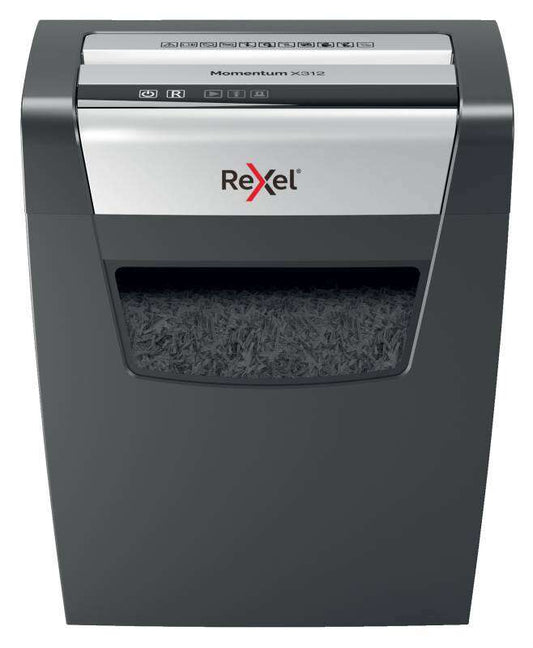 Rexel - Momentum X312 triturador de papel Corte en partículas Negro  Gris