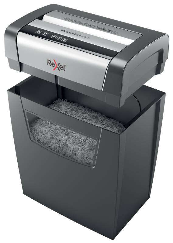 Rexel - Momentum X312 triturador de papel Corte en partículas Negro  Gris