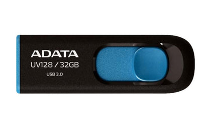 ADATA - DashDrive UV128 128GB unidad flash USB USB tipo A 3.2 Gen 1 (3.1 Gen 1) Negro  Azul